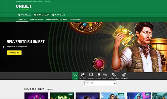 Unibet Casino payment methods interface
