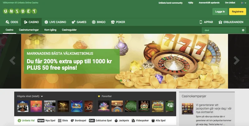 Unibet Casino banking limits and fees overview